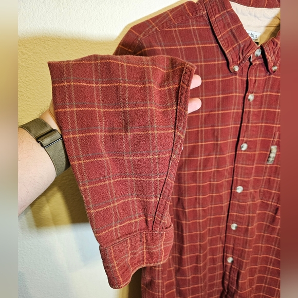 Red Columbia button up shirt flannel - Picture 10 of 14
